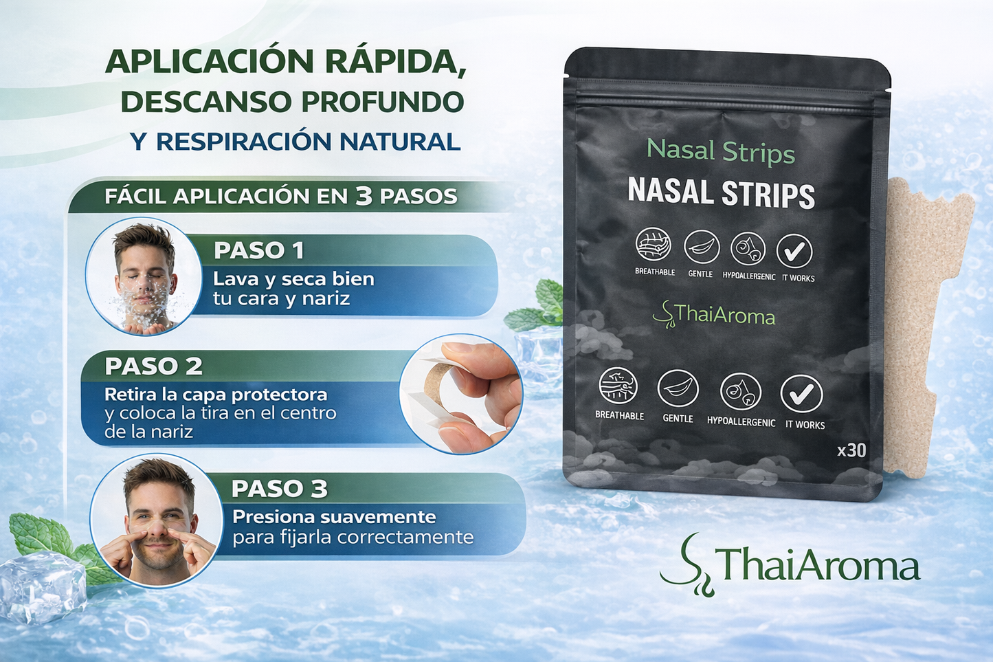 ThaiAroma Nasal Strips – Pack 30 Unidades
