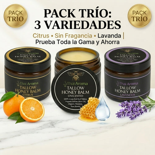 PACK TRÍO 3 VARIEDADES (Colección Mix: Citrus, Lavanda y Sin Fragancia)