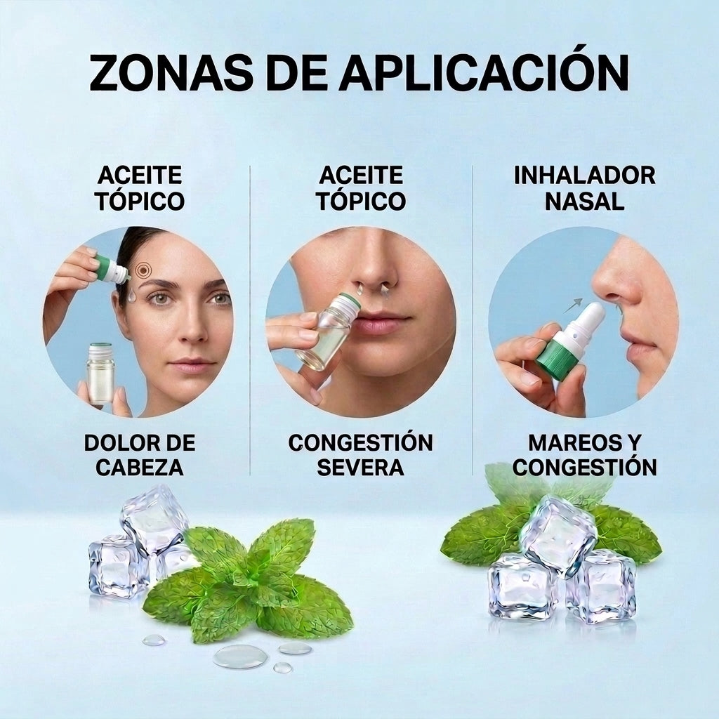 Zonas donde aplicar el aceite y cómo inhalar